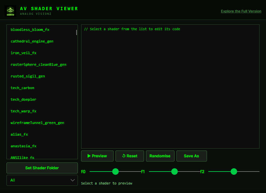 Shader Editor preview